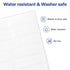 Avery No-Iron Fabric Labels, 1/2" x 1-3/4", Washer & Dryer-Safe, White, 54 Labels Per Pack, 2-Pack