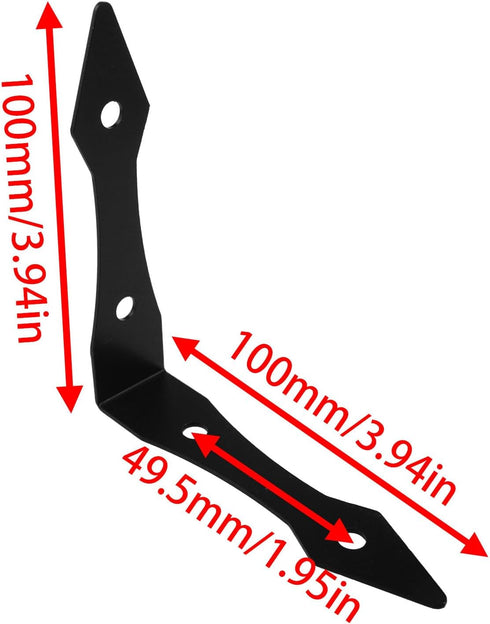 FINBe 90-Degree 4pcs (100x100x22mm) L Shaped Corner Furniture Accessory connectors Corner Brackets Matte Installation