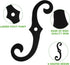 MorningRo 2pack 6.5 Inches Black S Style Shutter Dogs Shutter Dog Holders with Mounting Hardware External Shutters