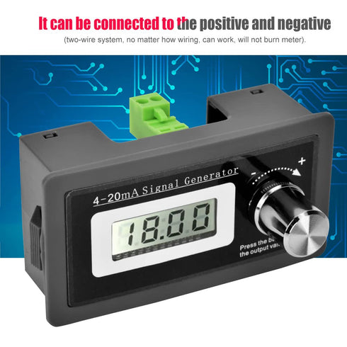 Current Loop, Two-Wire High Accuracy 4-20mA Current Loop Signal Generator LCD Transducer Test Signal Current
