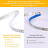 6.6ft 240LEDs (3000K) 110V Waterproof Outdoor LED Strip Lights - Warm White for Garden, Yard, Patio, Lawn, Under