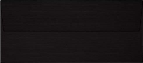 LUXPaper #9 Slimline Invitation Envelopes, Peel & Press, 3 7/8" x 8 7/8", Black Linen, 80lb. Text, 50 Qty