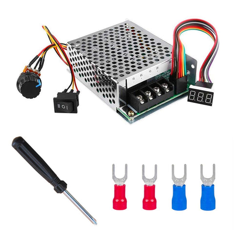 PWM DC Motor Speed Controller, 10-55V 12V 24V 36V 48V 60A Reversible Switch Set for Brush Motor Tools