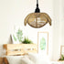 PINSOMM-US Woven Pendant Light Shade, Rattan Lamp Shade Creative Light Cover Chandelier Shade Paper Woven Vintage Floor