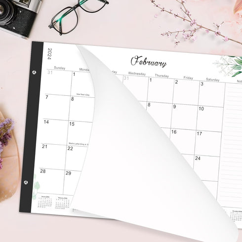 Gannyfer Large Desk Calendar 2024-2025 - 18 Month Calendar, 22" x 17" Desktop Pad for Home, School, Office
