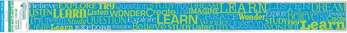 Barker Creek Double-Sided Border with Inspirational Quote - Word Wall Learn for Office, School, Home, 3” x 35’ (963)