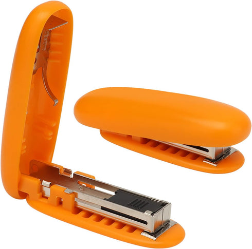 Mini Stapler, Compact Office Miniature Portable Stapler, Reliable Performance for Home School Students (Orange)
