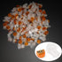 SINCODA UY Wire to Wire Connector K2 - 100PCS Waterproof Gel-Filled Orange Clear Button Telephone Wire Connectors UY2