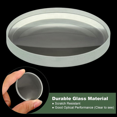 YOKIVE 2 Pcs Double Concave Lens, Clear Glass Optical Lenses for Photography, 200mm Focal Length