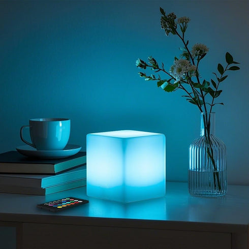 KEROVI 6-in Light Up Cubes, 16 RGB Color 4 Lighting Effect LED Cube