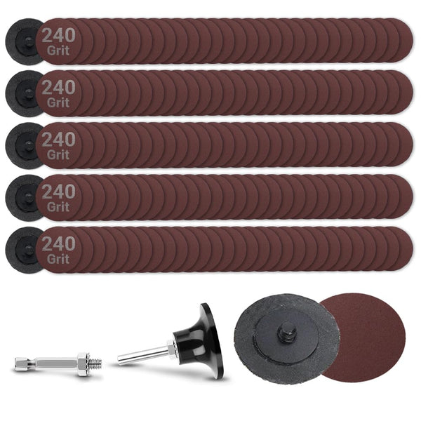 Linkiblock 150Pcs 2 inch R-Type Quick Change Aluminum Oxide Surface Conditioning Sanding Discs