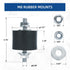 Rubber Studs Shock Absorber M8 40x30mm, 4 Pack Anti Vibration Isolator Mounts for Air Compressors, Garage Motor