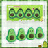Avocado Erasers, 3D Mini Fruit Erasers, 4Pcs Cute Pencil Erasers for Kids and School Supplies