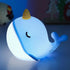 Fuloon Narwhal Night Light with Whale Shape, Squishy Silicone Kids Lamp, Safe