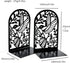 NDEMl Hummingbird Black Silhouette bookend, Creative Metal Hollow Bookstand, Bookshelf Folder for Desktop Study Storage