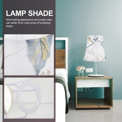 5.90X5.90X5.90 Inch E27 Bulb DOITOOL Fabric Lampshade Linen Drum Replacement Lamp Shade for Table Lamp Bedside Desk