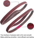 3/8 x 13 Inch Aluminum Oxide Sanding Belts, 24-Pack Assorted Grits for Air Belt Sander, 4 Each of 40/60/80/120/180/240