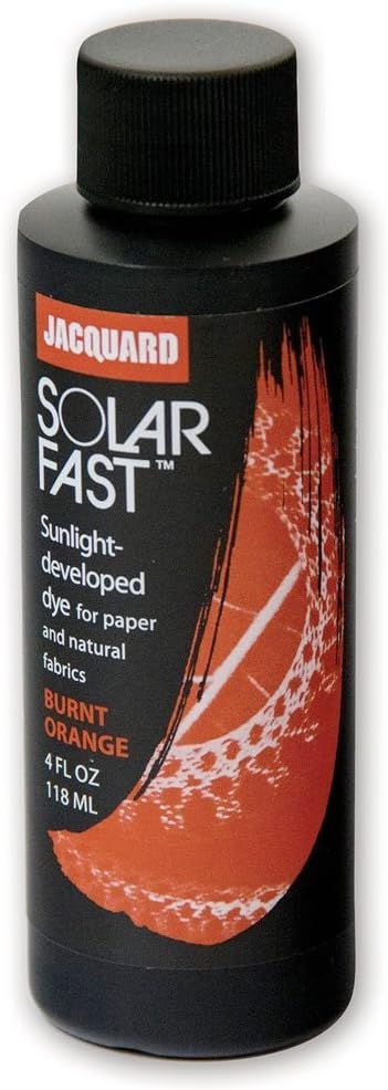 Jacquard SolarFast Dye, 4oz, Burnt Orange - Create Detailed Photographs, Photograms, and Shadow-Prints