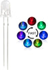 DiCUNO 100pcs 5mm RGB Multicolor Fast Blinking LED Diodes, Clear Round Lens Diffused Flicker Electronic Components