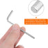 5pcs Chrome Vanadium Steel Hex Key Wrench 3mm L-Shape Metric Wrenches for Home Repair, Silver Tone