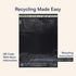 SMART 12x15.5 Recycled Poly Mailers, 100 Pack of Black Eco-Friendly Mailing Bags, Recyclable & Sustainable Supplies