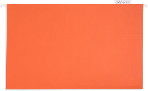 Blue Summit Hanging File Folders, Legal Size, Orange, 25 Pack for Organization