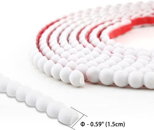 118" 0.59" Trimold x Peel and Stick Unfinished Beaded Trim - Easy to Paint, Flexible DIY Craft Molding for Mirror