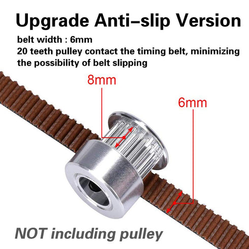5M GT2 6mm, 3D Timing Belt, Upgrade Non-Slip Version, Width Fit for Printer and Most Belt Driven Printers
