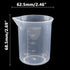 100ml/3.4oz Plastic Graduated Beaker (3 Pack), Transparent PP Measuring Cup Mixing Cup for Kitchen Lab