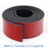 WochiTV Adhesive Rubber Strips Rolls, 1/4" Thick x 2" Wide x 60" Long Neoprene for DIY Shims & Padding