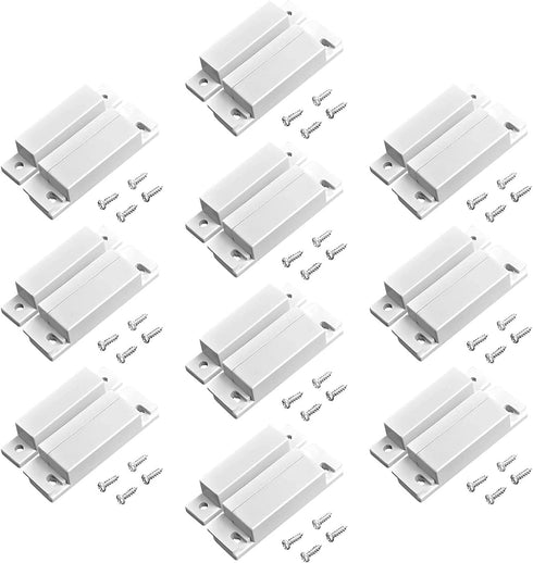 TOWODE Wired Magnetic Surface-Mounted Door Window Contact Reed Switch Alarm, Pack of 10 with Screws