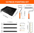 (3 9" 4" 12-Piece King Origin Paint Roller Kit with Extension Pole ft), & Paint Rollers, Frame, Tray - Paint Supplies