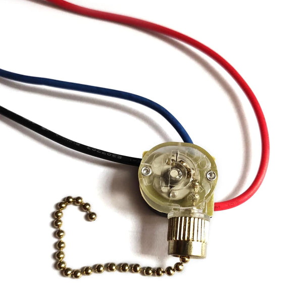 BEIDUOYANG Wall Lights Switch 3-Wire On-Off Ceiling Fans Beaded Ball Pull Chain Switch