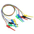 Sumnacon 5 Pcs Multimeter Electrical Test Dual Lead Test Hook Clips, 5 Colors Silicone Flexible Test Cables