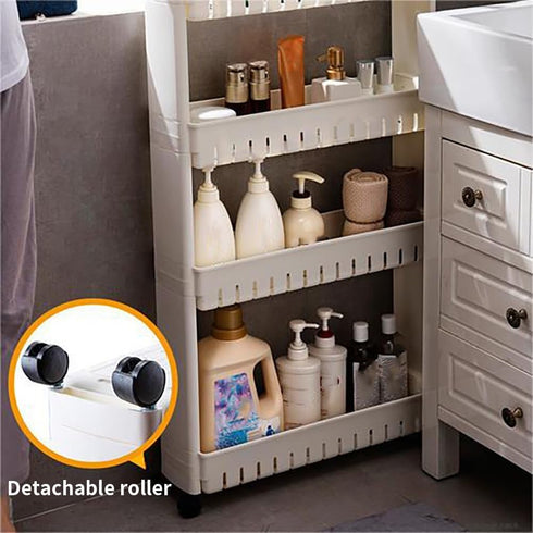 LYFJMUS 3.5 (2 ''Slim Rolling Storage Cart with Wheels Bathroom Storage Cart Mobile Shelving Laundry Room Organizer