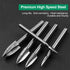 Wood Carving Drill Bits Set for Dremel Rotary Tool, 5Pcs Engraving Accessories with 1/8” Shank for DIY Carving