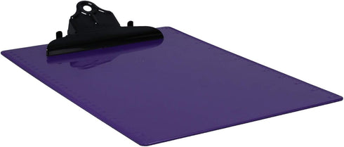 Saunders 21606 Recycled Plastic Clipboard with Ruler Edge, 8 1/2 x 12 Sheets, 1" Clip Cap, Purple