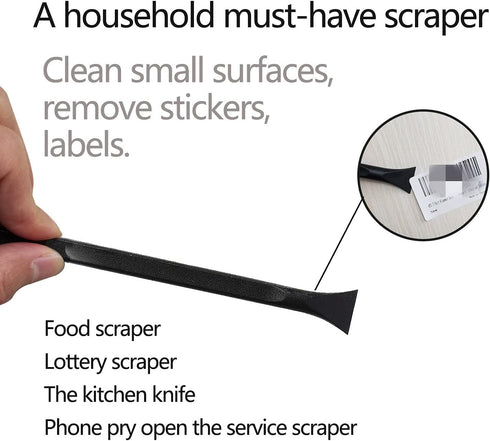 Plastic Scraper, Multi-Purpose Non-Scratch Cleaning Tool, 3-Pcs for Small Spaces, Perfect for Removing Stickers and Dirt