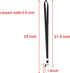 YOUOWO Neck Office Nylon Woven Black Lanyards for Badges Holders with J-Hook - Pack of 10