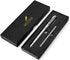 BEILUNER Silver Ballpoint Pens, Stainless Steel Body, Smooth Writing Experience, Dishwasher Safe Gift Box with Refill