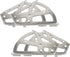 Coshar 4Pcs 2 Layers Shoes Drawer Hinges Stainless Steel Fan Shape Shoe