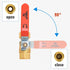 SUNGATOR 1/2 Inch PTC x 1/2 Inch FNPT Pushfit Female Ball Valve, No Lead Brass Plumbing Fittings, Pack of 2 with Clip