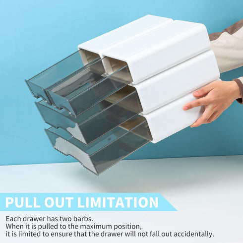 White Desktop Drawers for Paper, Stackable Office Storage for Desk, Craft Organizer with Plastic Drawers