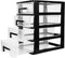 Gatuida Plastic Storage Drawers, 4 Drawer Desktop Organizer, Clear Plastic Makeup Organizer, Stackable Storage Box,