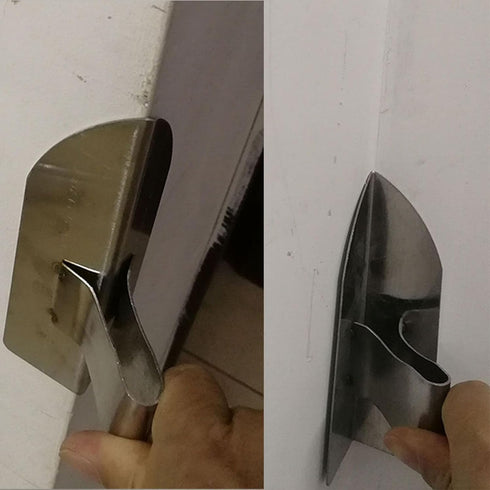 zeng A pair of inner and outer corner tools, inner corner trowel, wall corner plastering tool, outer corner trowel, perfect 90 degree right angle when plastering around the groove (Stainless steel)