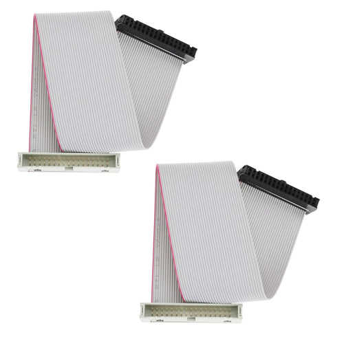 2Pcs 34 Pins IDC Extension Cable Male to Female Jumper Connector 2.54mm Pitch Double Row Flat Ribbon Cable