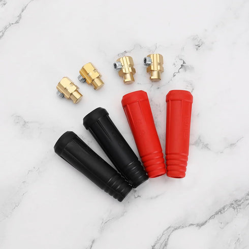 4Pcs DKJ10-25 TIG Welding Cable Connector Plug Socket Set 200Amp Dinse Quick Fitting for Plasma Cutter