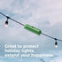 WELKIN 1-Pack Outdoor Extension Cord Cover, Water-Resistant Electrical Connection Box for AWG12-18 Cords