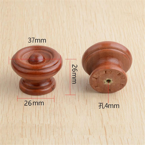 Generic 6PCS Brown-10pcs) Southst Farmhouse Style Wooden Knobs Wood Drawer Shoe Cabinet Bedside Table Knobs Pulls