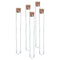 PATIKIL 15ml Plastic Test Tubes with Cork Stoppers, 5Pcs for Scientific Party Decoration, Clear